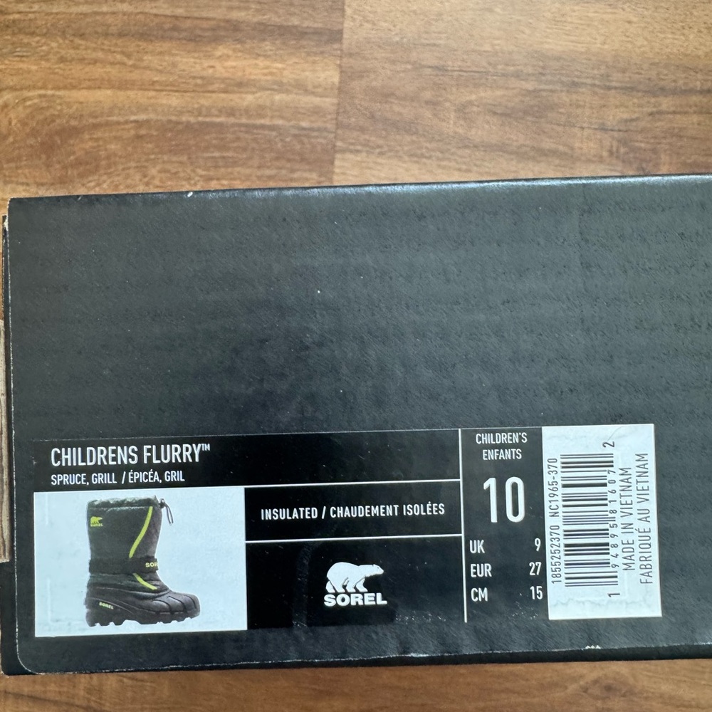 Sorel Kids' Flurry Boots - Black and Green